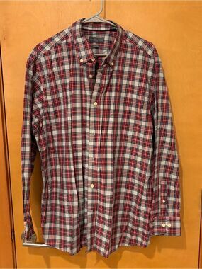 Covington Red Plaid Button-Down Men's Shirt XL